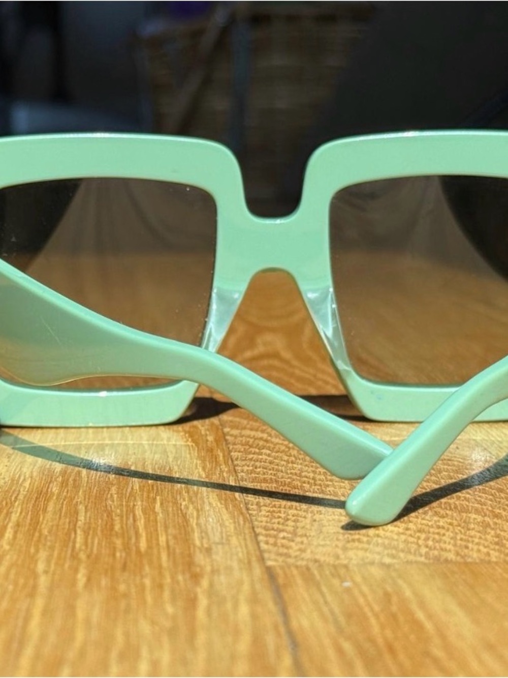 Gucci Mint Green Rectangular Women's Sunglasses - Picture 8 of 8